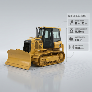 Bulldozer CAT D5C Usado de Alta Calidad, D5G, D5K, Excavadora de Orugas de Segunda Mano, Máquina de Construcción en Stock - Product Image 1