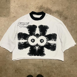 100% Mềm Chải Kỹ Cotton Quá Khổ Tùy Chỉnh Boxy Phù Hợp Với Cắt Đồ Họa Tất Cả Trên Dtg In Người Đàn Ông Nặng T-Shirt Thời Trang Dạo Phố Áo Thun - Product Image 5