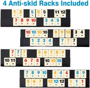 Jeu de Rummy Personnalisé 106 en Ivoire, 12 Pièces, Format Voyage, dans une Boîte, Marque JUXING, Modèle 106 - Product Image 6