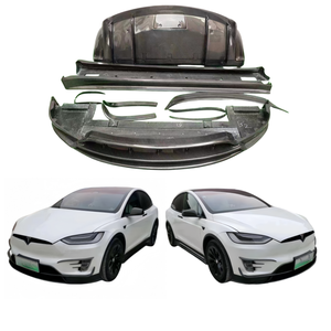 Kit carrosserie pour <span class=keywords><strong>Tesla</strong></span> modèle <span class=keywords><strong>X</strong></span> 60D 75D <span class=keywords><strong>90D</strong></span> mise à niveau des jupes latérales de la lèvre avant diffuseur arrière spoiler bodykit - Product Image 2