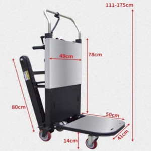헤비 듀티 전동 계단 오르기 핸드 트럭 200kg 적재 용량 트랙형 크롤러 돌리 가전제품 이동용 - Product Image 5