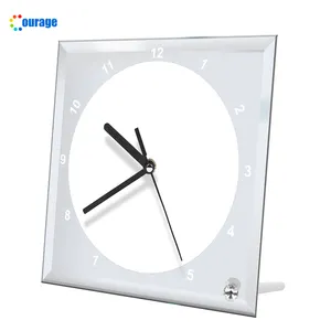 Sublimation Coating Glass Photo Frame Custom Design with Clock