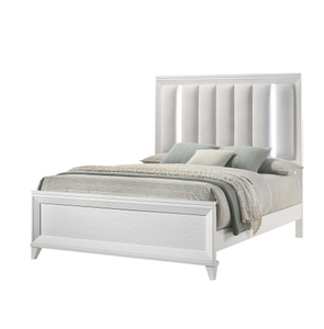 Modern Luxury Bedroom Furniture Minimalist Wood <b>Frame</b> King <b>Queen</b> <b>Size</b> <b>Beds</b> with 2 Pcs Fabric Nightstands for Home Living Room - Product Image 3