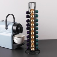 Support de rangement pour 40 capsules de café de haute qualité, sur pied, distributeur de dosettes