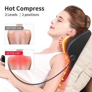 3D Kneading Back Massage Pad Vibrator Car Seat Shiatsu <b>Neck</b> Massager With Heat for Waist <b>Cushion</b> - Product Image 3