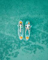 Kayak de pêche stable à double siège en polycarbonate transparent épaissi pour le surf et les excursions aquatiques