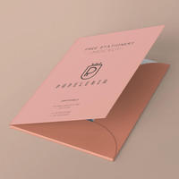 Sac de documents en papier kraft A4 plié en deux avec poche double et logo personnalisé, sac de fichiers, pochette de fichiers