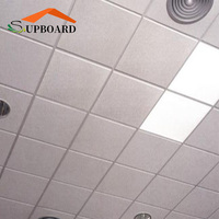 Plafonds en PVC stratifié intérieur 600 x 600 mm, blanc uni, gypse 595 x 595