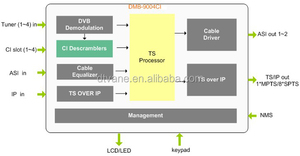 DVB S S2 <span class=keywords><strong>T</strong></span> T2 C Tuner &amp; ASI y Entrada IP receptor MPTS SPTS con UDP al por mayor cámara profesional receptor de satélite - Product Image 6