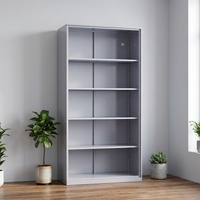 Meubles de bureau en métal, armoire à dossiers, casiers en acier ouverts, armoire avec étagères réglables