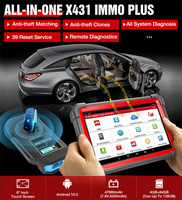 3 in 1 LAUNCH X431 IMMO ELITE Key Programmer Auto Key Tool OBD2 All System Diagnostic Scanner 39 Reset Smart X-PROG 3 Anti-Theft