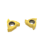 Carbide Threading Inserts 16IR High Quality Yellow Coating PVD/CVD Coating OEM Customizable HRC20-65 Hardness