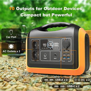 Souop 1200W Rechargeable Portable Power Station Solar Generator Kit with 2pcs 100W Foldable Solar Panel - Product Image 2