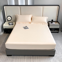 Doppelbett 3-teiliges Spannbettlaken-Set (160x200) 300TC Polyester/Baumwolle Weiche Langlebige Komfortable Bettwäsche für Perfekten Schlaf