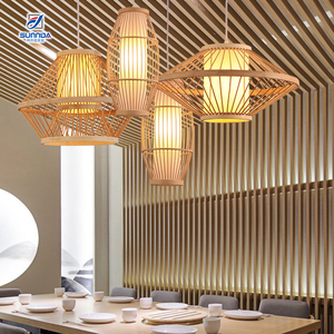 中山卸売ランプシェード照明デスク天井籐スタンドペンダントシェードライト籐竹ランプ竹籐ランタン - Product Image 4
