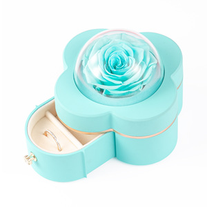 Boîte à bijoux personnalisée avec logo, rose <span class=keywords><strong>éternel</strong></span>le romantique pour la Saint-Valentin, boîte à roses, boîte cadeau pour bague de la Saint-Valentin - Product Image 6