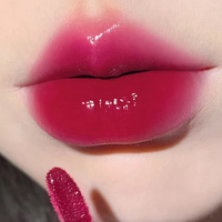 Lipstik Label pribadi lipstik alami beludru telanjang Matte Vegan berkilau baru dengan cermin rias kecantikan