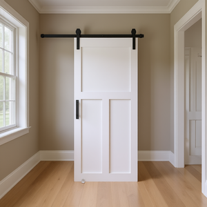 CRAZY ELF Porte coulissante de grange 28 x 84 po en MDF non fini, style moderne, avec kit de quincaillerie - Product Image 2