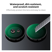 Filtre d'objectif pour caméra K&F Concept (ND2-32) HD, revêtement simple face avec film vert anti-reflet, compatible DJI Osmo Action 3/4/5PRO