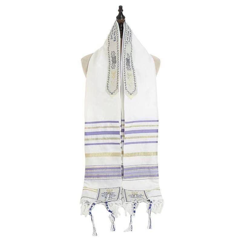 Prayer towel with bag-light purple