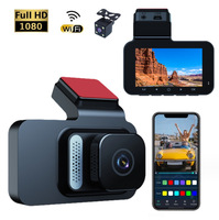 Caméra de tableau de bord à double objectif 1080P WIFI Loop Video Night Vision Car DVR Recorder avec écran IPS Garantie 1 an