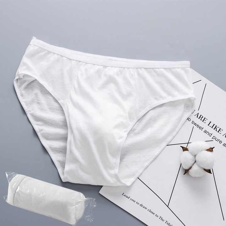 Disposable Underwear Men NON-WOVEN 5pcs Travel Briefs Hospital Pants Spa Panties