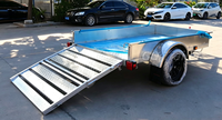 Remorque à plateau plat 8*5 pieds en alliage d'aluminium, remorque à fruits 900 kg GTM, remorque utilitaire légère pour la ferme