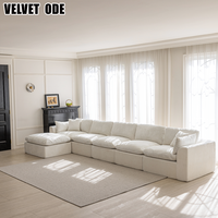 Luxus-Cloud-Sofa, Klasse A, hautfreundlicher Samtstoff, formbeständiger, hochelastischer Schwamm, modernes, bequemes Bodensofa