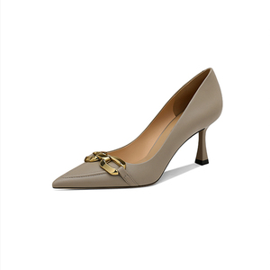 Nouvelles Chaussures Simples à Bout Pointu pour Femme, Collection Printemps-Automne 2023, Talons Hauts Professionnels et Élégants - Product Image 6