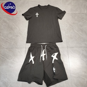 QZFSO personalizado al por mayor recortada pesada algodón camiseta Hip Hop serigrafía alta calidad Boxy Y2K gráfico impreso Vintage camiseta hombres - Product Image 2