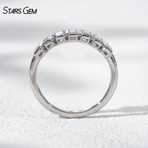 Anillo de Diamante de Laboratorio, Oro de 14k, Diamante Cultivado en Laboratorio DEF VS, Corte Esmeralda, Anillos de Boda, Anillo de Aniversario, Anillo de Eternidad - Product Image 5