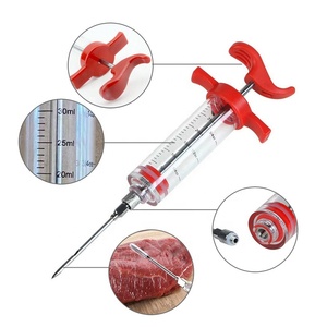 Ensemble d'injecteurs à viande avec aiguilles en acier inoxydable et brosse de nettoyage pour marinades et assaisonnements - Product Image 3