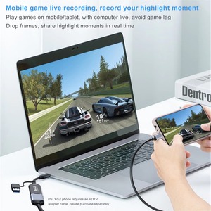 Tarjeta Capturadora <span class=keywords><strong>de</strong></span> Video HDTV 4K 1080P USB 3.0 Tipo-C para Laptop, <span class=keywords><strong>Juegos</strong></span>, Transmisión en Vivo, Compatible con OBS - Product Image 4