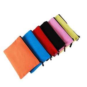 Custom Solid Color <b>Canvas</b> Coin Purse Zipper Mini Pen Key Bag Shopping Portable Storage Handbags Foldable Money Bags - Product Image 1