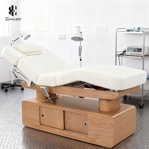 Equipo Eléctrico para Tratamientos de Spa, Cama de Belleza Completamente Calefactada, Respaldo y Reposapiés Ajustables, Mesa de Masaje Facial con 4 Motores - Product Image 1