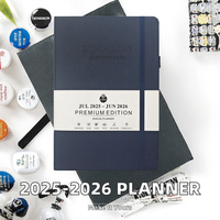 Logo personnalisé 2025-2026 A5 couverture rigide Journal cahier couture relié planificateur quotidien Agenda livre avec onglets