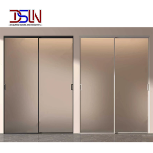 Système de porte coulissante en aluminium sans rail au design minimaliste pour jardin, salle de bain ou porte vitrée arrière - Product Image 6