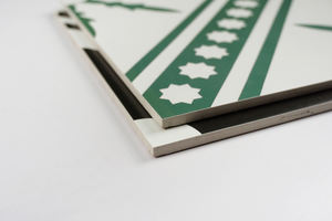 Imágenes de Precio de Fábrica de Patrones de Azulejos de Cerámica para Piso, Azulejos de Cerámica Mate Antideslizantes para Interiores, Azulejos de Piso Verde Marruecos - Product Image 6