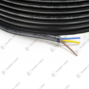 Triumph Cable RVV 6*1,5 MM 48/0.20AS OD 11,9 70 grados 300/500V Conductor de cobre desnudo aislamiento de PVC Cable eléctrico