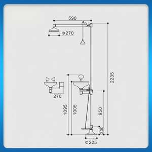 <span class=keywords><strong>Ducha</strong></span> de <span class=keywords><strong>Seguridad</strong></span> para <span class=keywords><strong>Laboratorio</strong></span> con Lavaojos, Lavaojos y <span class=keywords><strong>Ducha</strong></span> para Protección Personal, <span class=keywords><strong>Ducha</strong></span> de Emergencia y Lavaojos - Product Image 2