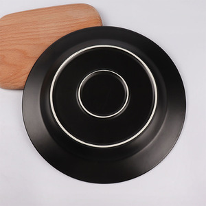 Personalizado de diseño <span class=keywords><strong>en</strong></span> acristalamiento decorativo 10 pulgadas redondo de cerámica de cena de placa para <span class=keywords><strong>restaurante</strong></span> - Product Image 5