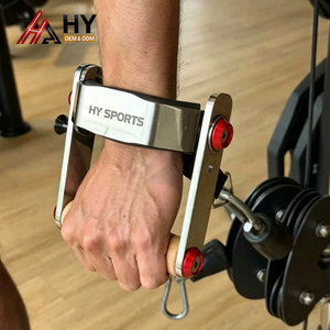 Maniglia Girevole con Cavo in Acciaio HY per Sollevamento Laterale Spalle, Lat Pulldown, Allenamento Tricipiti e Protezione Polso - Product Image 1