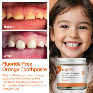 OEM Vegan <strong>Toothpaste</strong> for Adults Kids Whitening Anti-Cavity Fluoride-<strong>Free</strong> <strong>SLS</strong>-<strong>Free</strong> Fresh Gentle Clean Orange Essential Oil Herbal - Product Image 6