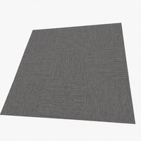 Dalles de moquette commerciales abstraites de luxe à installation facile pour bureaux, carrées 50x50, de haute qualité, écologiques, antidérapantes, en stock