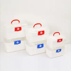 Plastic Storage Box Multi-layer Portable Foldable Storage Box Family Packed Medicine Plastic Pill Organizer Storage Box Case
