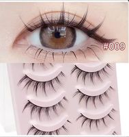 Cils artificiels Manga effet naturel, courbure en V, bande transparente, une seule pièce, vente en gros, directement de l'usine