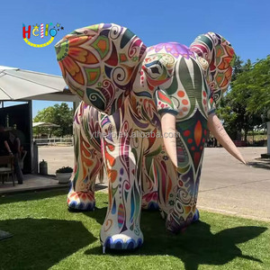 ตัวนำโชคโมเดลสัตว์ในประเทศไท<span class=keywords><strong>ย</strong></span>ไฟ LED แบบดั้งเดิมเป่าลมรูปช้างสีขาว - Product Image 3