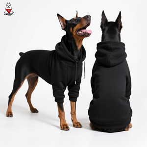 코튼 강아지 후드티 단색 맞춤형 스웨트셔츠 통기성 및 세탁 가능 반려 동물 의류 - Product Image 2