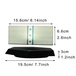 Regalo Novedoso, Luz LED Magnética Levitante con Forma de Dinero, 360 ° Lámpara de Mesa Flotante Ecológica Giratoria, Decoración para el Hogar - Product Image 4