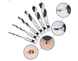 2026-Power Tool Accessories Hot Sale Hex Shank <b>Brad</b> Point Drill Bits Drilling - Product Image 6